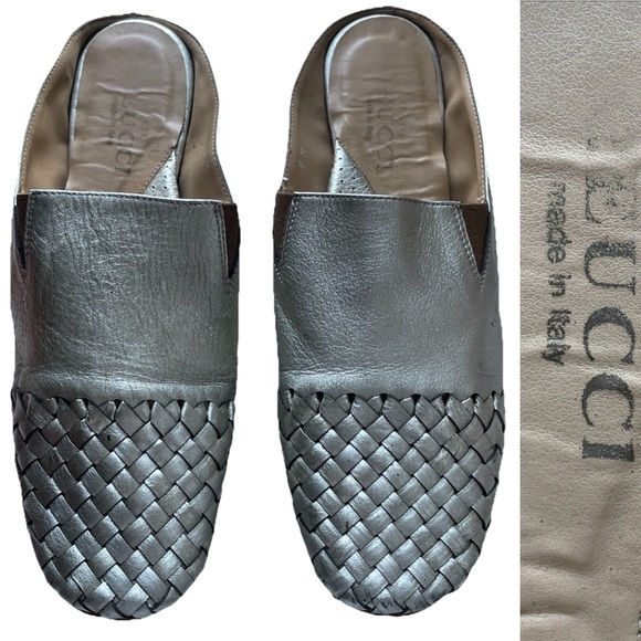 SESTO MEUCCI Soft Grip GOLD LEATHER Mules Made in ITALY Size 8M - Picture 1 of 16